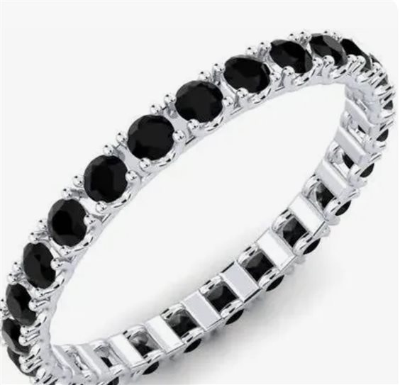 Anello Promesse Donna in Oro bianco 0.80 Ct GIROP4BLACK - GIROP4BLACK